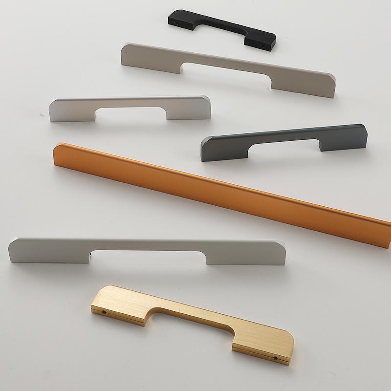 Solid Black Lengthening One Meter Cabinet Long Handle Modern Simple Lengthening Cabinet Door Handle