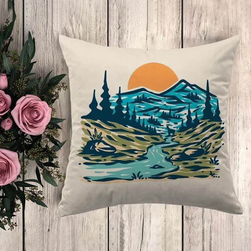Pillow Camping Cushion Covers for Bed Pillows Car Decoration Sofa Cushions Pillowcase Decorative Pillowcases Pilow Cases
