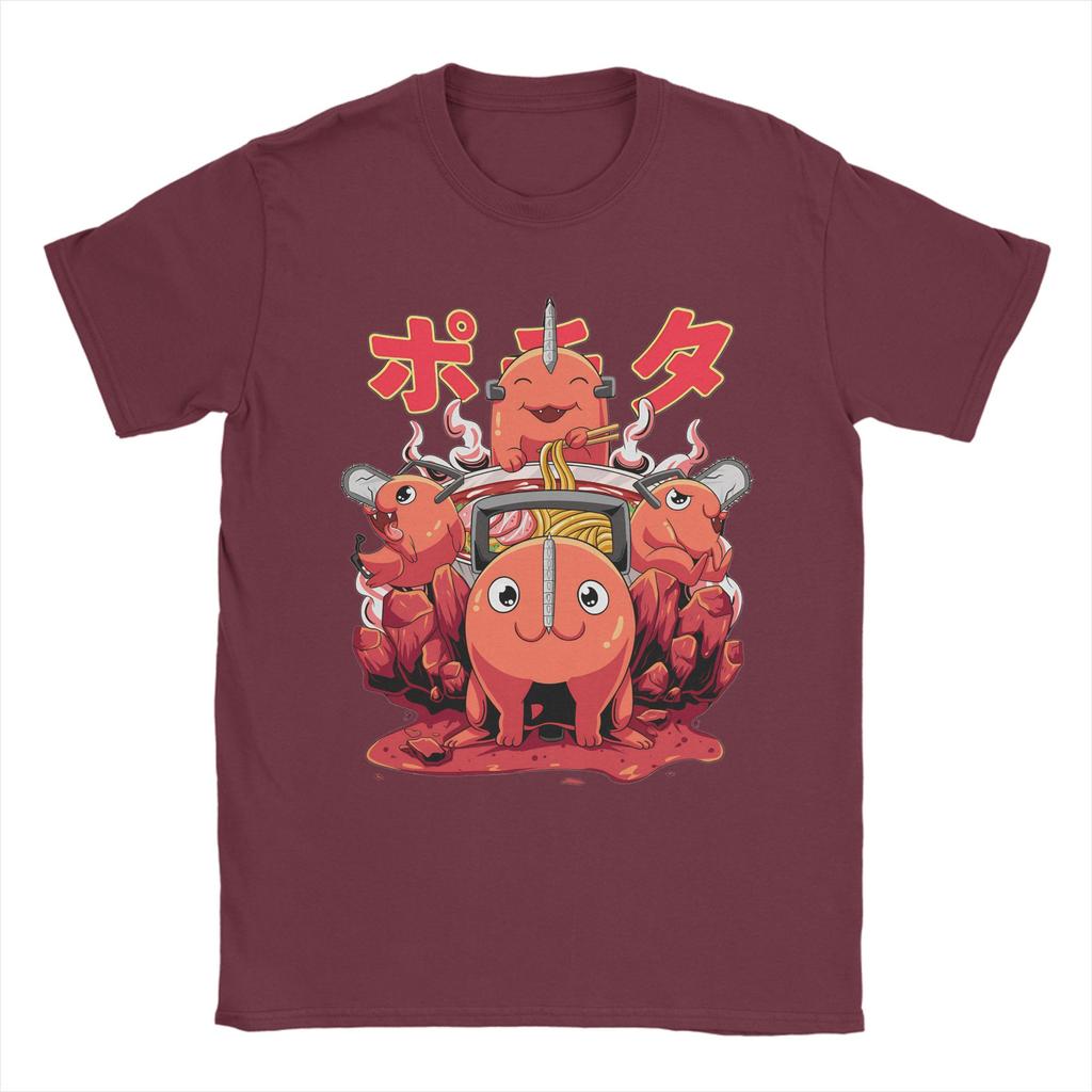 Men's Demon Ramen T-Shirts  Manga Denji Power Reze Cotton Clothes Beach Short-Sleeved T-Shirt O Neck Tshirt Plus Size 5XL 6XL