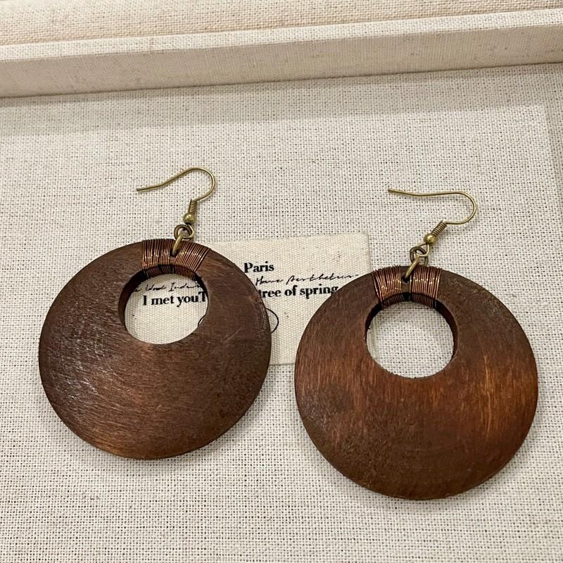 Natural tiger's eye stone series stud earrings for women Maillard exquisite retro earrings niche light luxury high-end temperament earrings