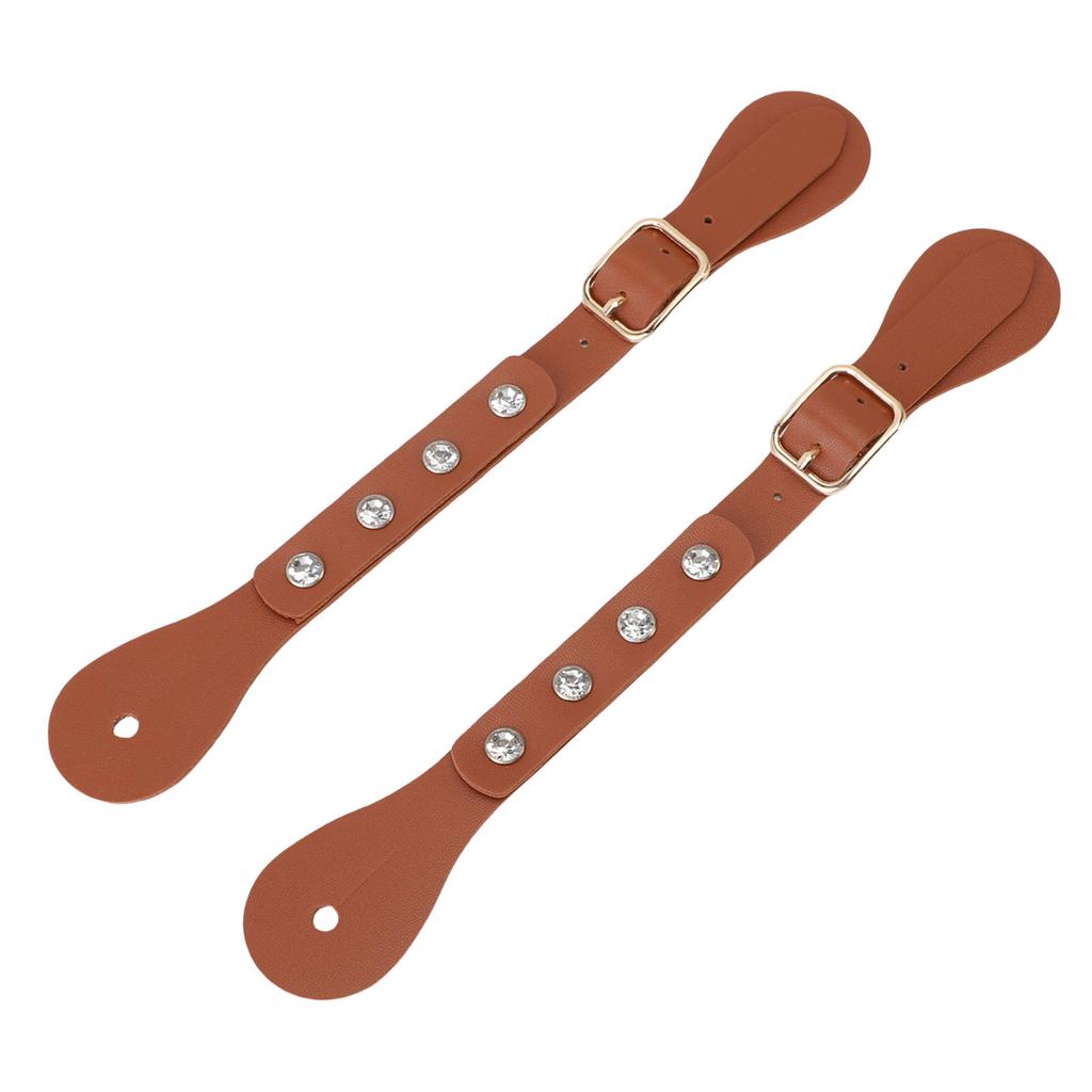 1 Pair Spur Straps   Rhinestone Decorated Synthetic Lther   Vintage Spur Boot Straps for Boots Equipment