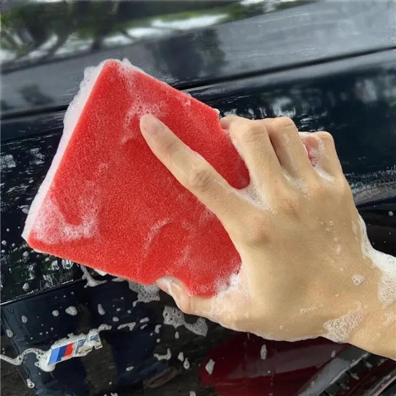 Universal Large Cross Cut Durable Soft Foam Grid Sponge Rinseless Non Scratch Car Wash Tools Car Cleaning Accessories