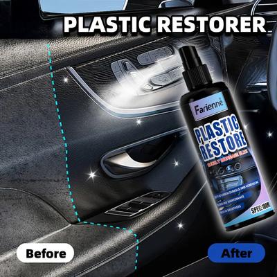 Líquido Multifuncional para Reparación y Cuidado de Plásticos de Coche, Restaura Salpicaderos, Consolas Centrales, Paneles de Puertas, Neumáticos y Asientos, Agente para Pulido Brillante