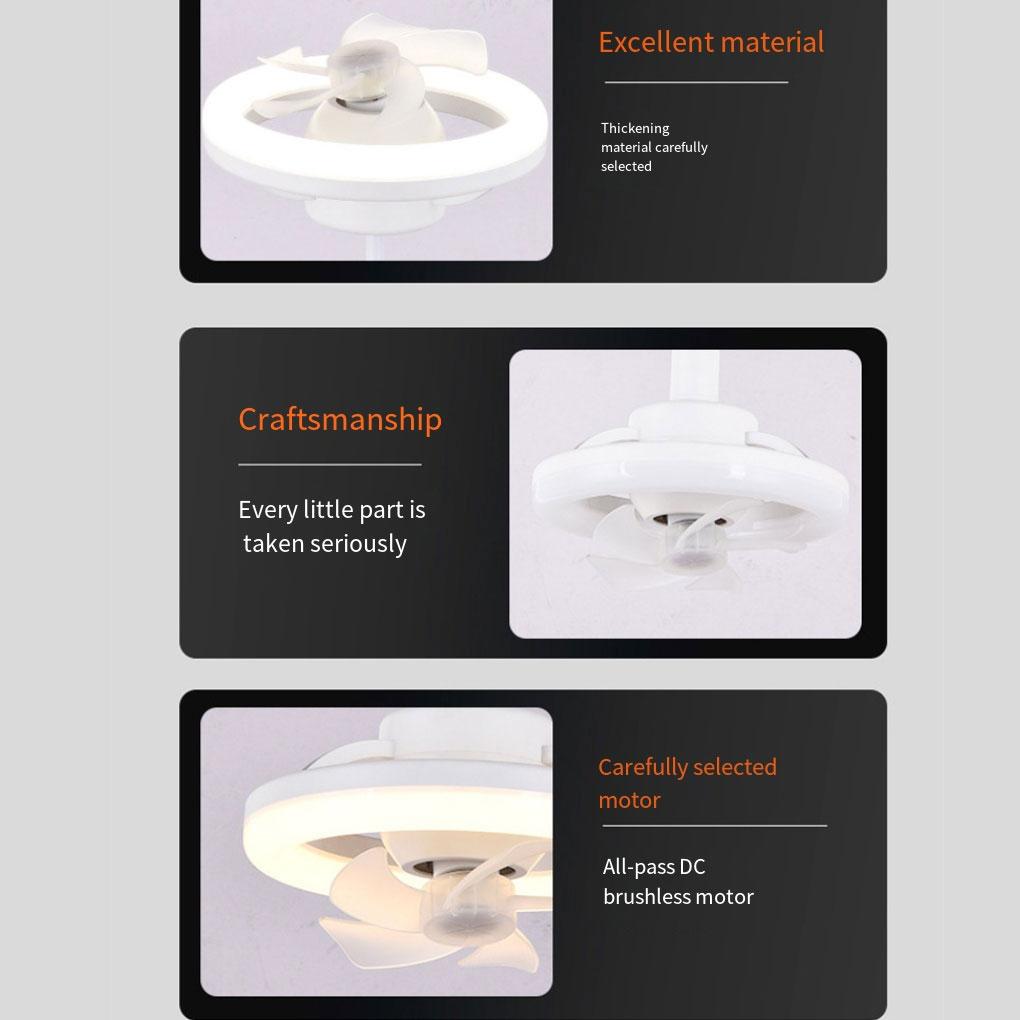 Elektrischer Ventilator LED Einstellbare Lichthelligkeit Für Zuhause Leiser Friedlicher Ventilator Fernbedienung Kühlung Elektro Als