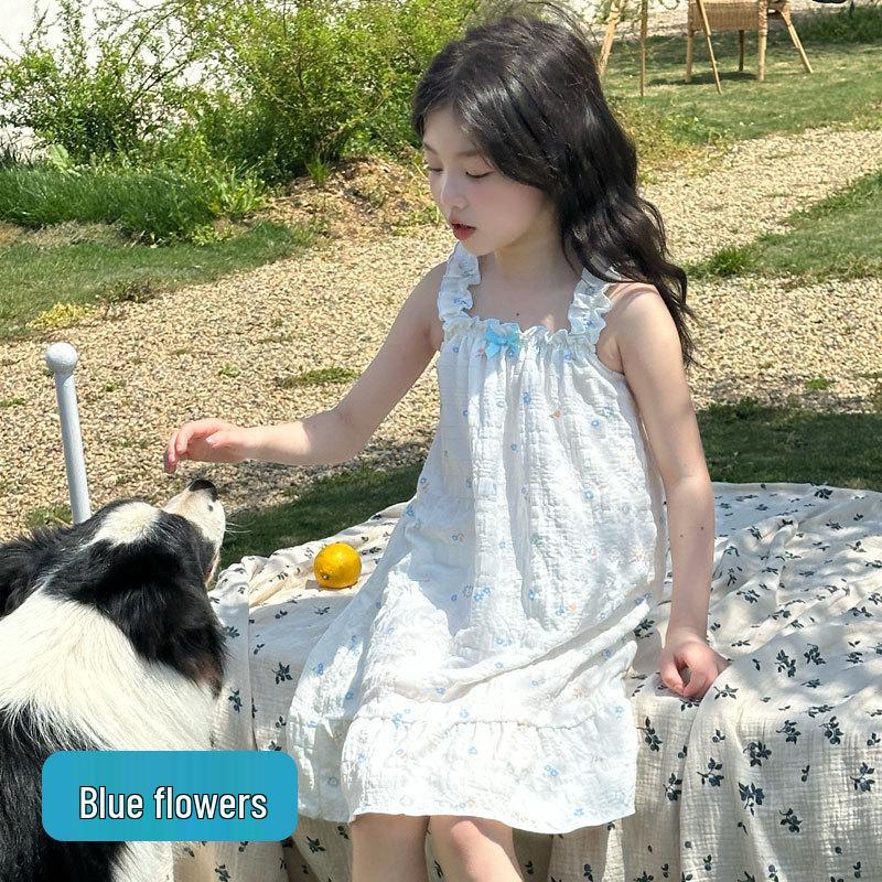 Girls' Stylish Summer Strappy Beach Dress: Casual Holiday Skirt