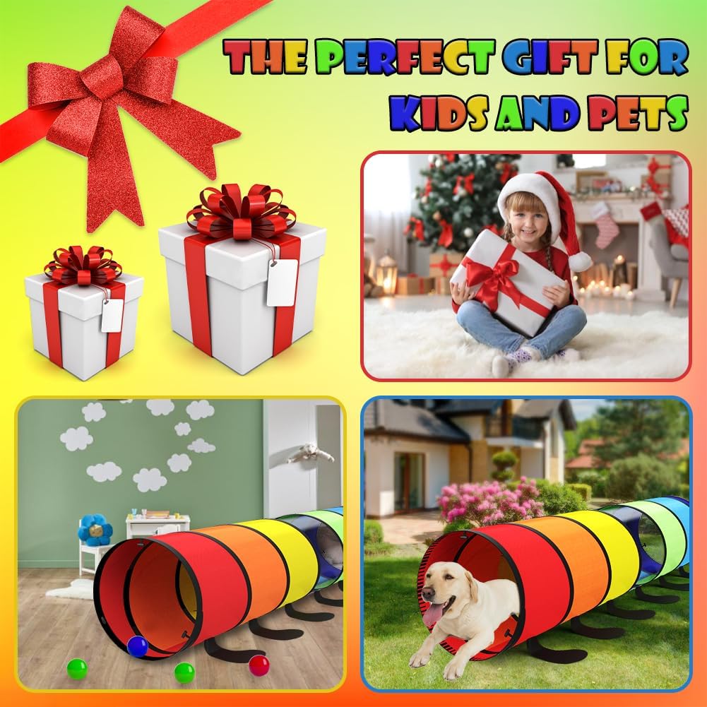 Kids Play Tunnel for Toddlers 1-3 Colorful Pop Up Baby Tunnel for Kids to Crawl Through 6 Foot with Breathable Mesh Collapsible Toddler Toys Gift for
