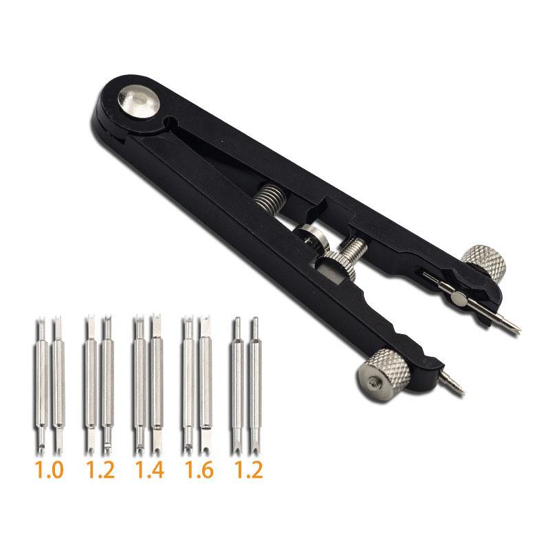 6825 Watch Pliers Watch Spring Bar Plier Tools Kit Tweezer Removal Strap with Screw Adjustment Length Size Replacement Repair