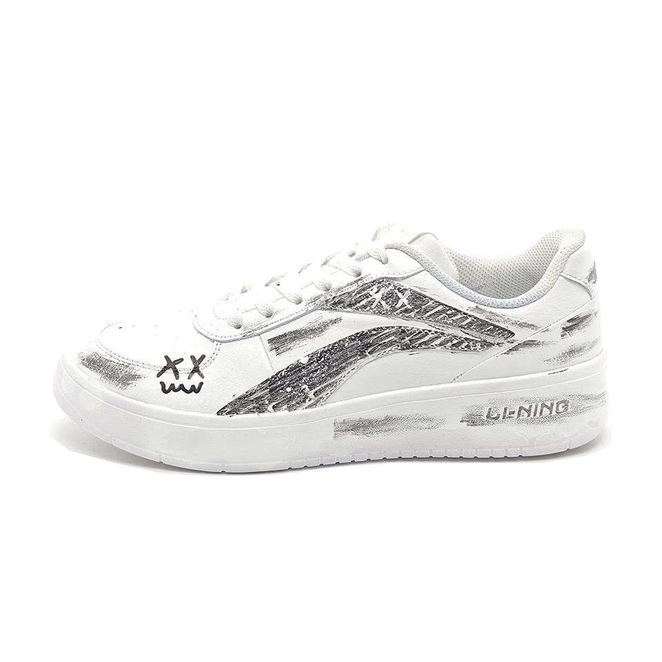 

Li Ning Синтетическая кожа Покрытие Нескользящая, Износостойкая, Легкая, Дышащая Низкие кеды для скейтбординга AGCN335-1(Team770-BLD) 39.5