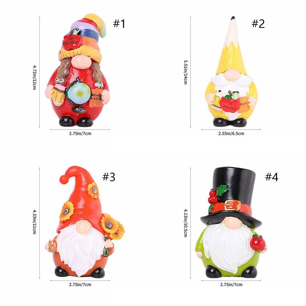 Urocza ozdoba świątecznego gnoma Eleganckie rękodzieło z żywicy Bez twarzy figurka staruszka Kolorowa dekoracja Wesołych Świąt Upominki na przyjęcie