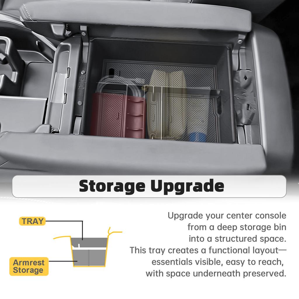 Armrest Storage Center Console Organizer for 2024-2026 Lexus TX 350 Accessories 350/500h/550h+ Center Console Storage Box Tray