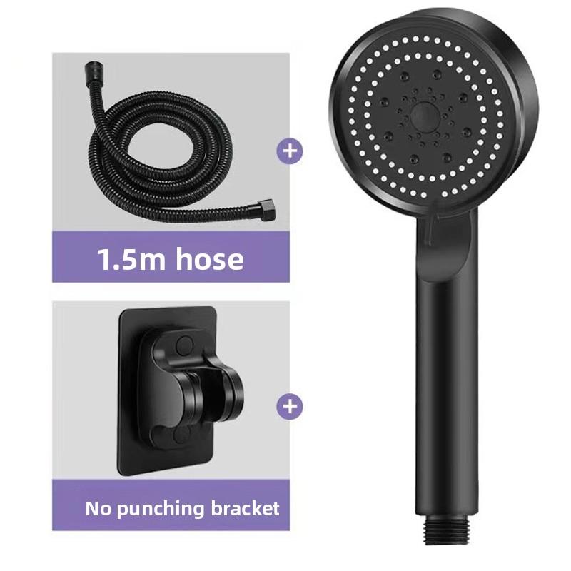 Handheld Spray Shower 5 Modes Booster Shower Head Household Adjustable High Pressure Water Massage Bathroom Supplies