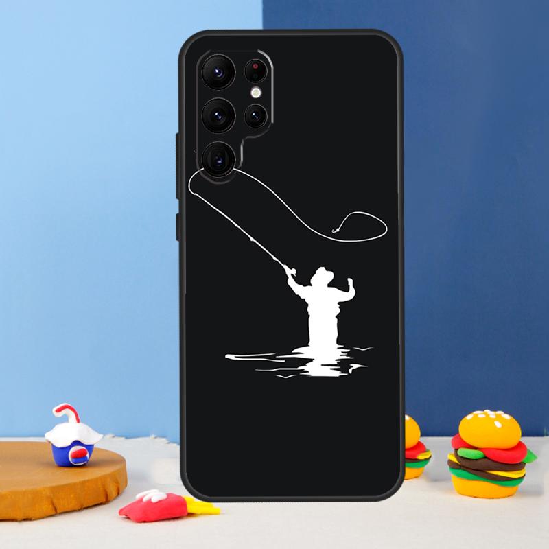 Fishing Fisherman Phone Case For Samsung Galaxy S24 S25 Ultra S9 S10 S20 S22 S21 S23 Plus S24 FE Cover Coque
