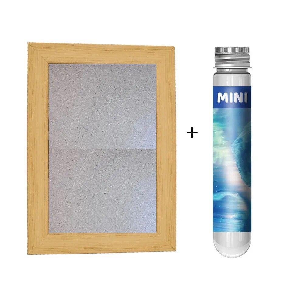 

Северное сияние + фоторамка 150 Мини-пазл для пробирок Всемирно известная серия картин Пазл для путешествий YC-M белый