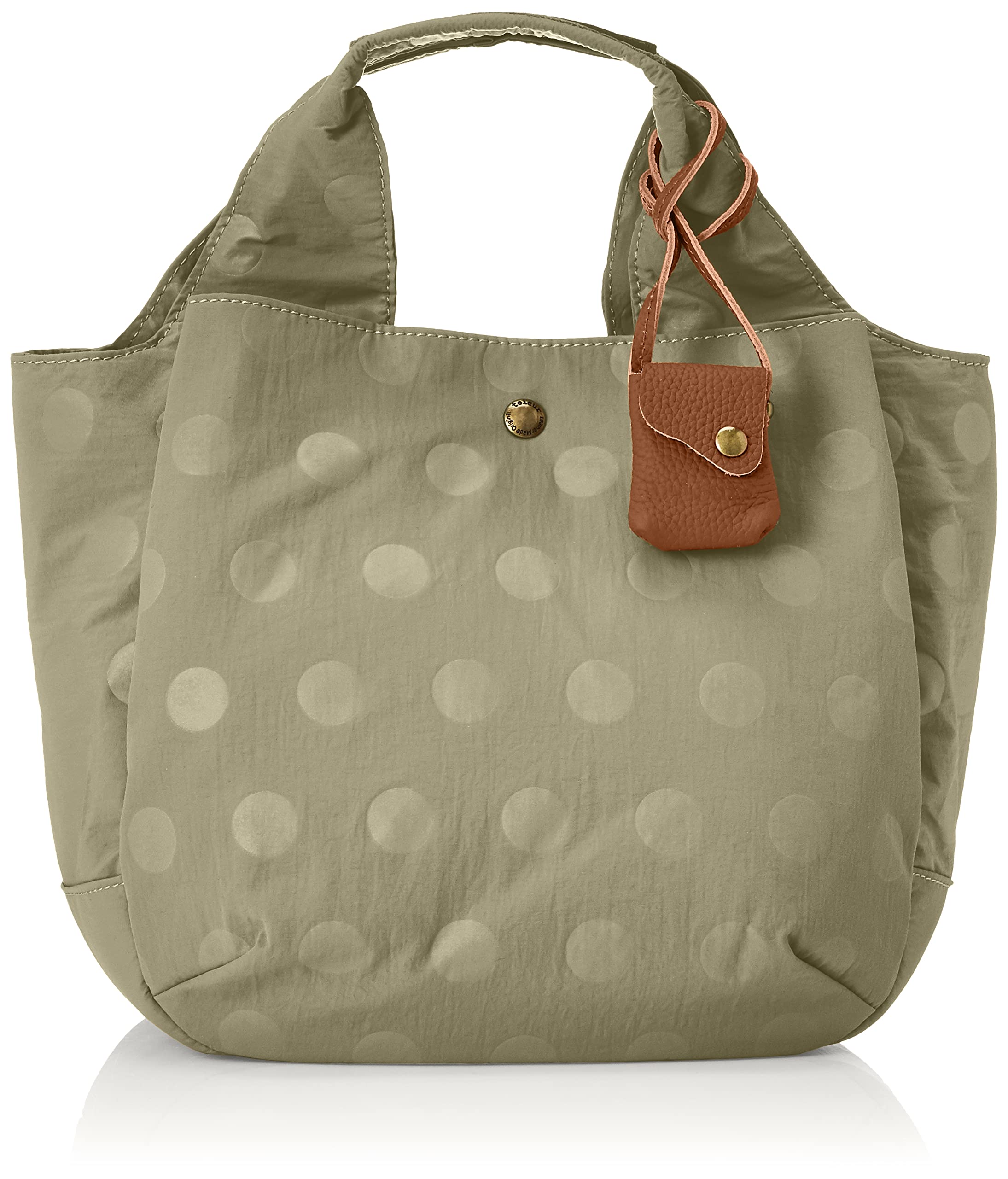 

Tora Nylon DotCow Leather Tote, Women s, Size 1S, 11714-LGY, Size 2S, Light Gray