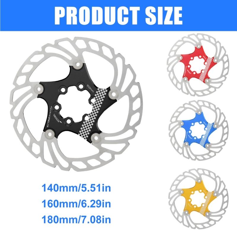 140mm/160mm/180mm Bicycles Floating Brake Disc Bicycles Brake Pad Cycling Accessory Mountain Bicycles Disc Brake Rotor