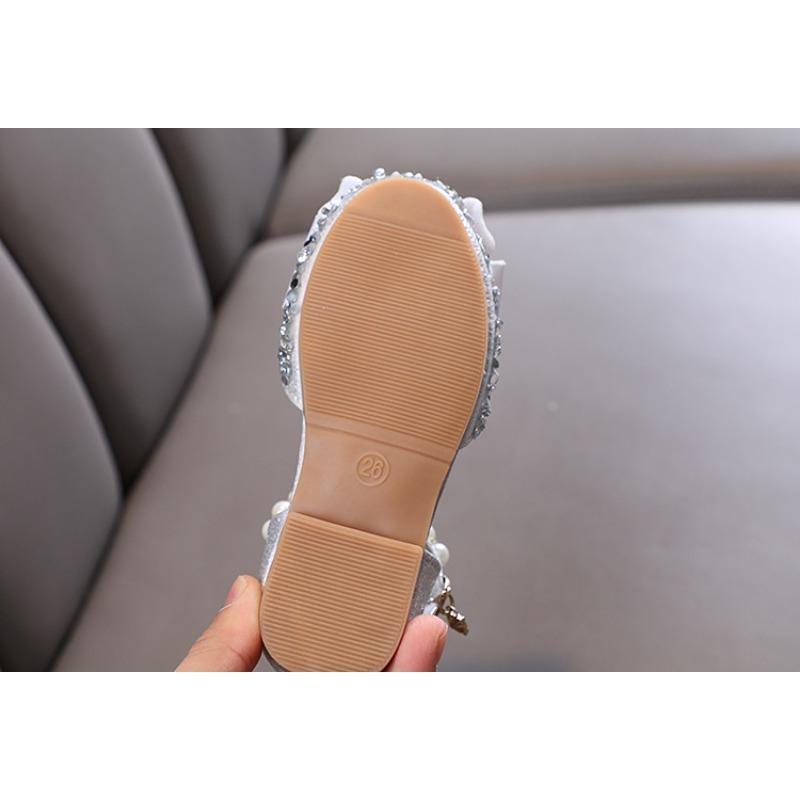Herbst-Neustil, damenhaft, Baby-Mädchen, Mädchen, Prinzessinnen-Strass-Flats, Lederschuhe, Tanzaufführungs-Sandalen