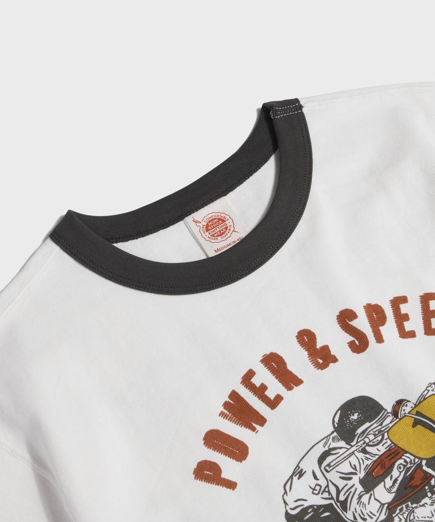Beulonseun Retro Motorcycle Graphic Tee White