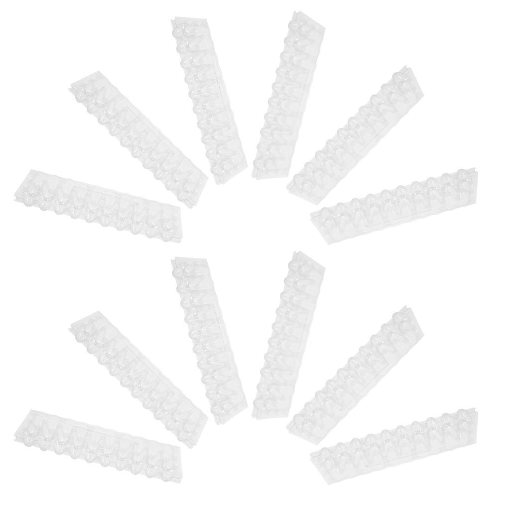 20pcs Quail Egg Cartons 30-Grids PVC Carton Trays for Quail Eggs High Transparency Food Packaging Supplies for Home Restaurant