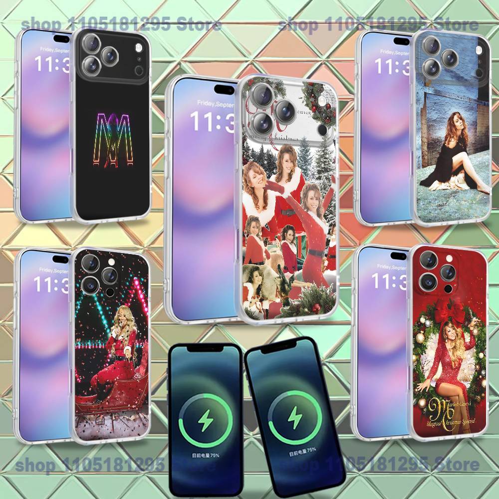M-Mariah Singer Carey Christmas Phone Case For iPhone 16,14,11,17,13,15,12,Air,Plus,Pro,Max,E,Mini Frosted for Magnetic Wireless