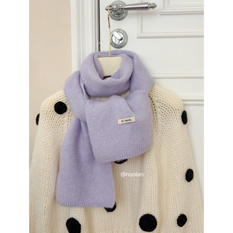 Soft Wool Blend Knit Scarf Women Men Winter Warm Cozy Plain Long Wrap Accessory