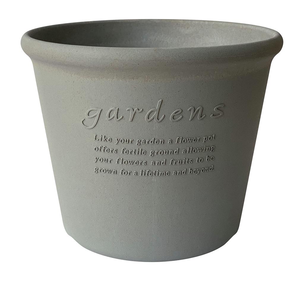 Hachimankasei Eco Pot Shallow Type 10 Gray Hachiman 242574 Made in Japan Pot/Eco (11L) "Arble" gardensarble