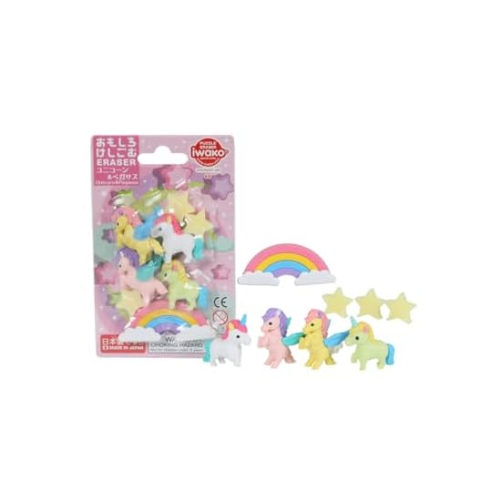 Blister Pack Eraser Unicorn & Pegasus