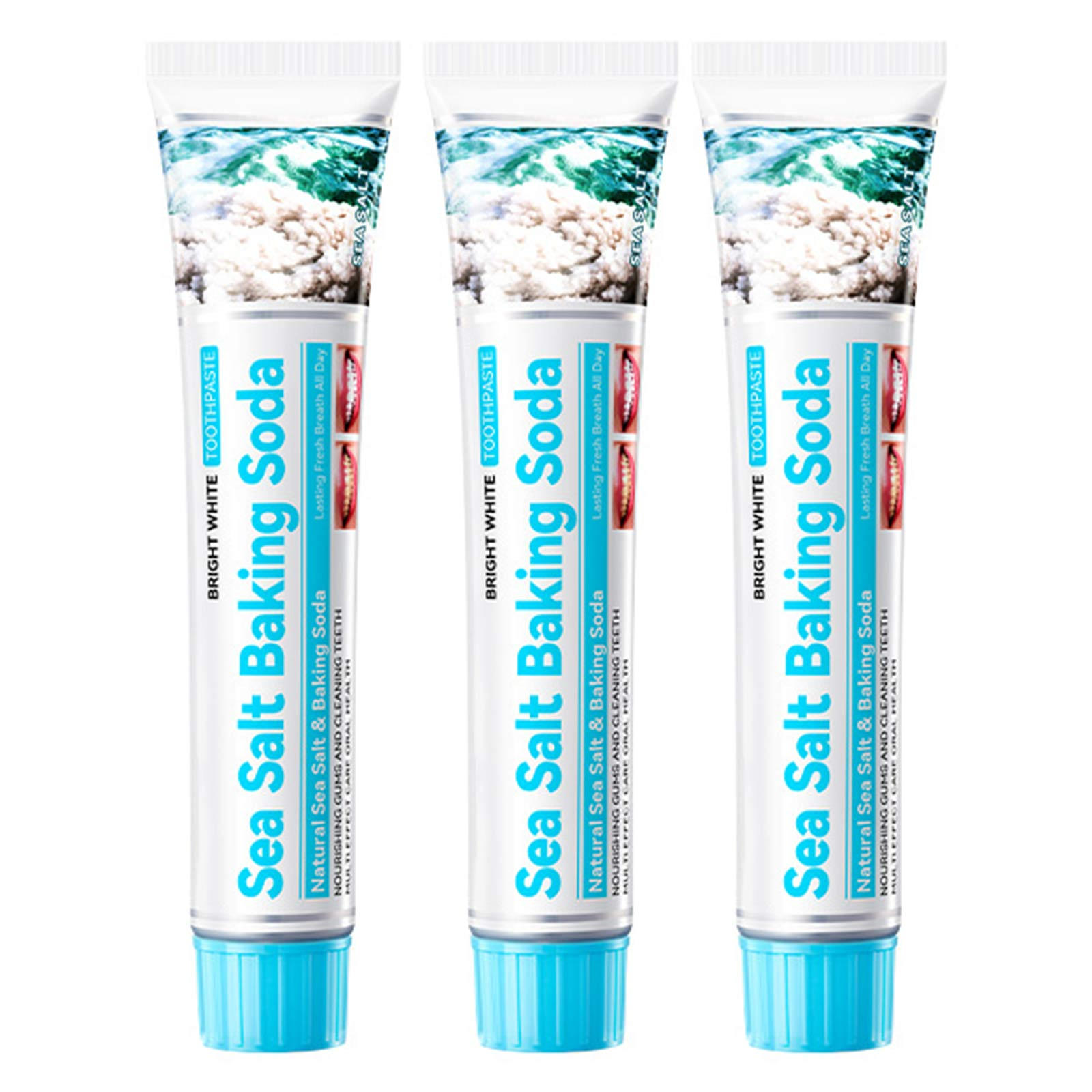 Набор из 3 упаковок отбеливающей зубной пасты для удаления пятен и свежего дыхания, бережный уход за деснами для ежедневной гигиены полости рта One Size