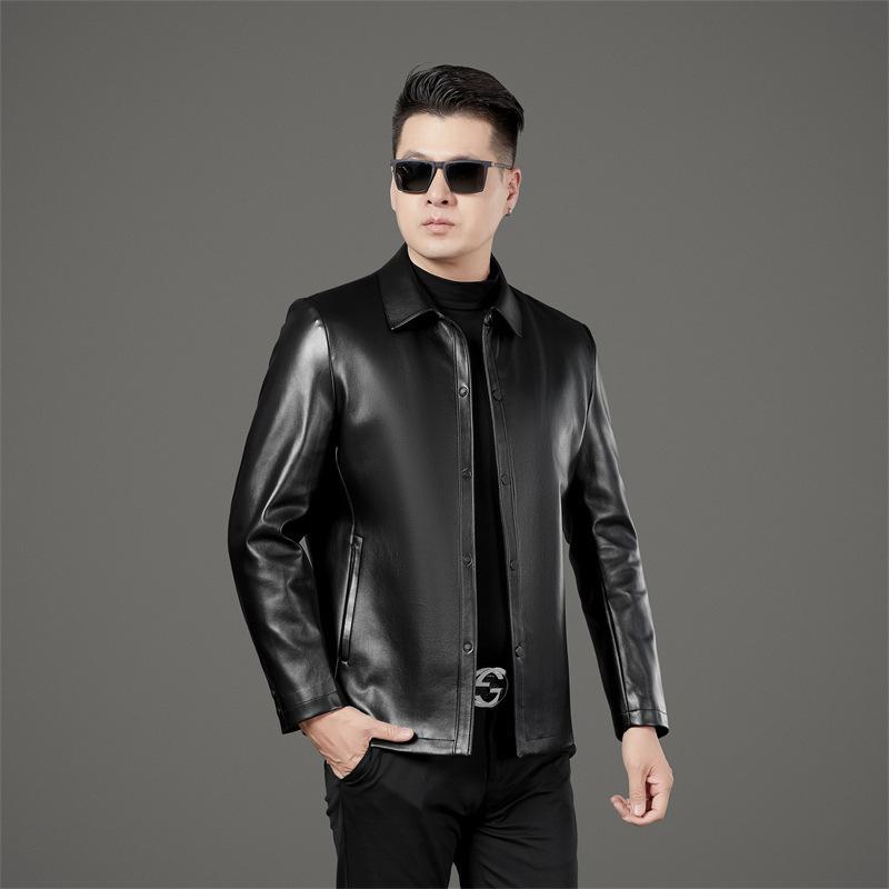 

Куртка из овчины, мужская, новая, деловая, повседневная, модная, универсальная, ветрозащитная, из натуральной кожи 5XL