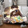 1pc Genshin Impact2 Blanket, Gift, for Men and Women, Soft Blanket, Good for Sofa Bed Couch Travel, Lightweight Flannel Blanket
