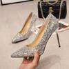 High Heels with Seductive Pointed Toe Large Size