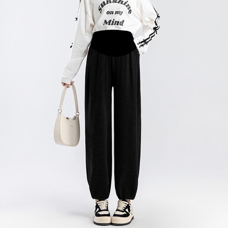 

Новые брюки-фонарики для беременных с высокой талией 2025: Весна/Осень Свободный Повседневный Широкие Штанины Слимминг с Поддержкой Живота 3XL