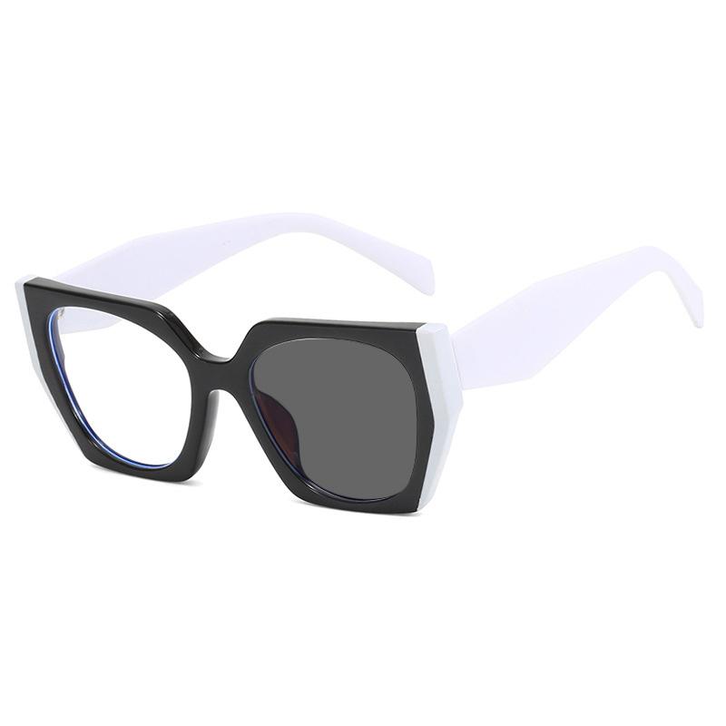 Brand Design Black White Glasses Women Frame Photochromic Anti Blue Light Computer Reading Eyeglass Hyperopia 0 To +6