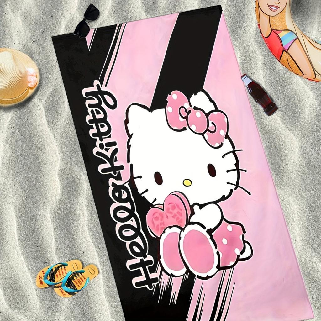 1pc for Hello Kitty Beach Towel,Quick-Dry & Super Absorbent Microfiber,Perfect for Travel,Quickdry Fabric,Beach Towel