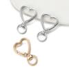 5pcs Swivel Heart Shape Lobster Spring Clasp Keyring Key Ring Dog Chain Snap Clasp for DIY Jewelry Making Accessories