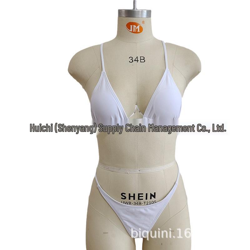 European & American Sexy Split Swimsuit - Women's Solid Color Bikini