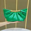 Pu Clutch Bag For Women With Solid Color And Pleated Design For Formal Events