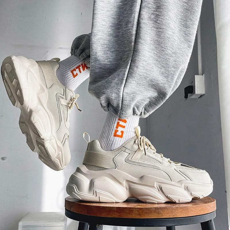 Fashion Summer New Men's Casual Sneakers Lightweight Breathable Thick Sole Running Shoes Mesh Breathable Sports Shoes Zapatillas Hombre