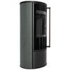 KRATKI ERIK Stove Ø150 5.5kW SERPENTINO Steel Black with Closing Jatoba
