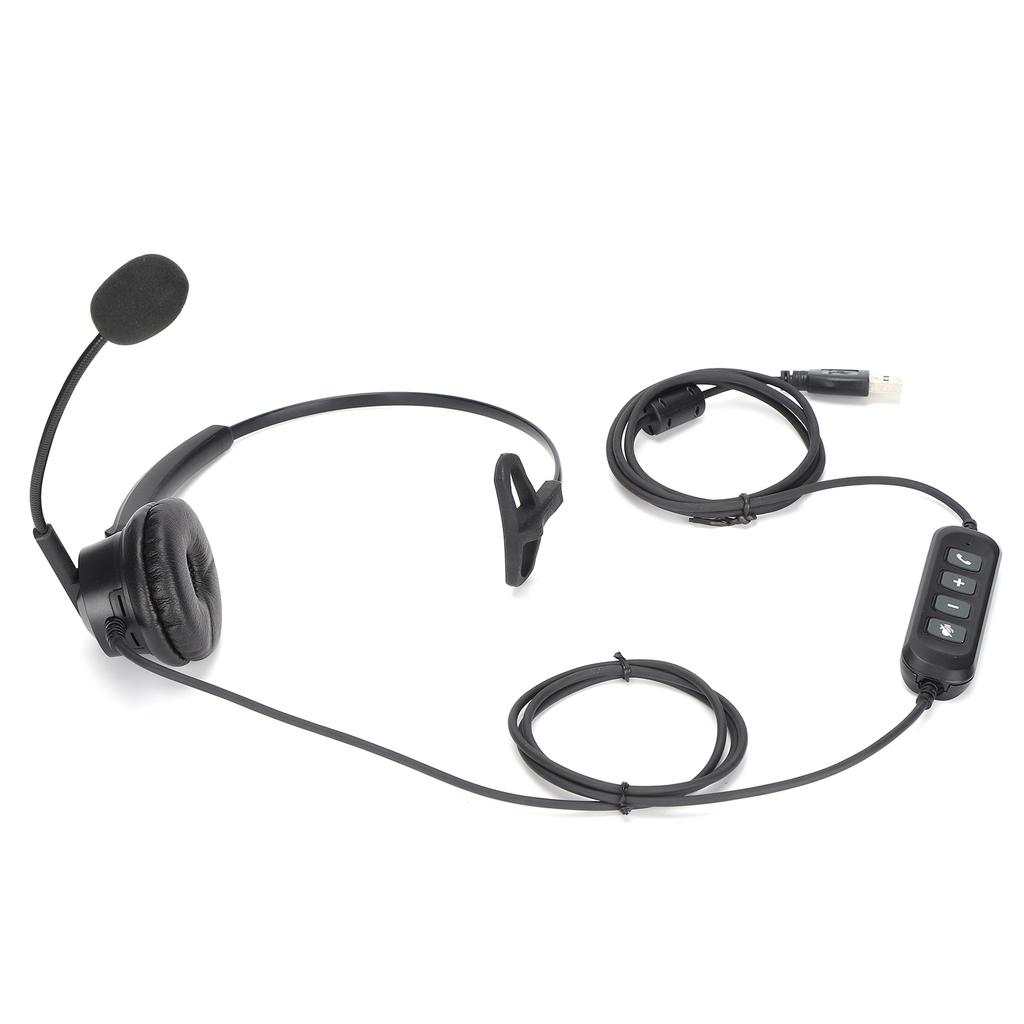 Telephone Headset SingeEar Office USB Telephone Headset with Microphone and Audio Control