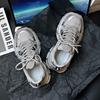 2025 Neue Mode Lässige Sport Damen Schuhe Mesh Oberfläche Atmungsaktiv Retro Do Old Dirty Schuhe Dick Erhöhen Daddy Schuhe
