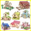 DIY 3D Wooden Building Puzzle - Children's Educational Assembly Toy