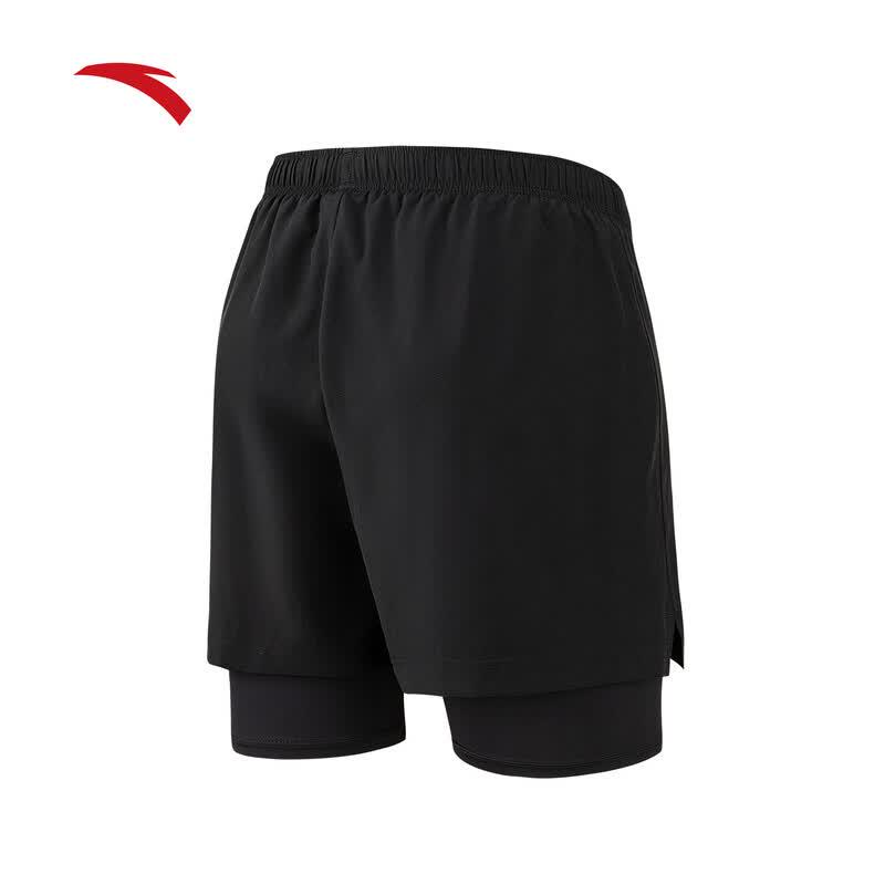 Anta Men's Zero Pressure Quick-Dry 2-in-1 Running Shorts