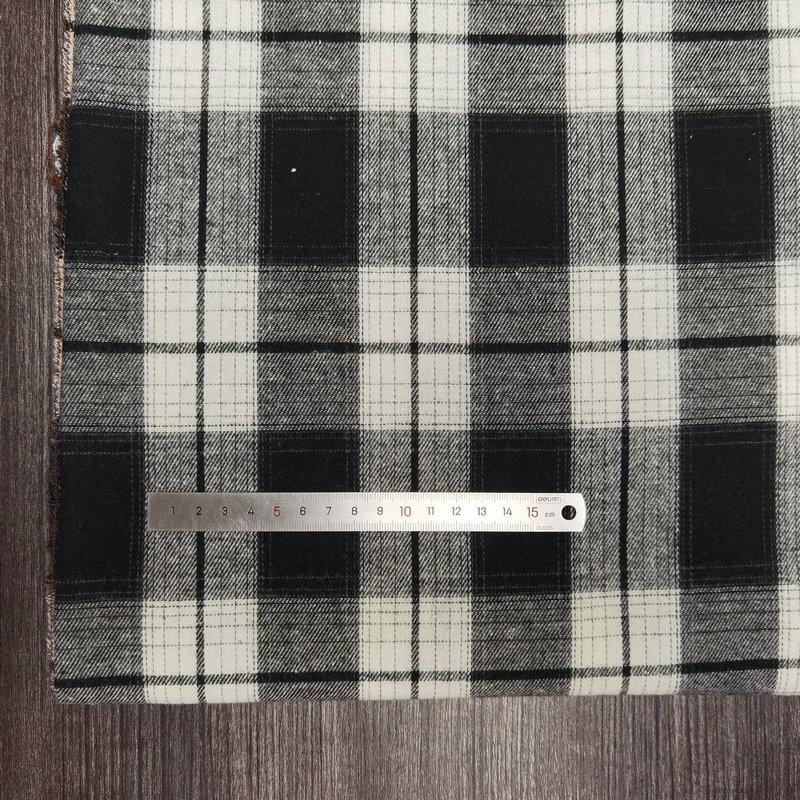 Children's Twill Plaid Flannel Shirt Fabric - Yarn Dyed, Brushed Cotton