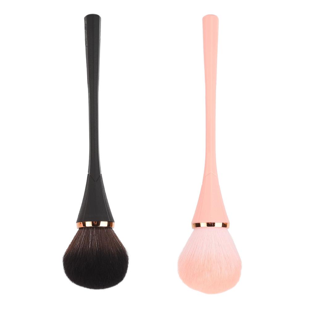 2 Pennelli per Cipria e Blush Professionali Set di Pennelli per Trucco Setole Morbide Strumento Cosmetico per Truccatori