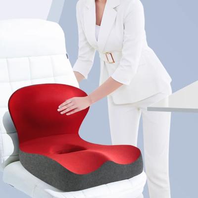 Sėdynės pagalvėlė su atlošu, atminties putų atlošas ir sėdynės pagalvėlė, ergonomiška, spaudimą mažinanti pagalvėlė biurui, automobiliui, kelionėms, ilgoms sėdėjimo valandoms