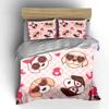 Cartoon Dog Print Three-Piece Set Soft Comfortable Duvet Cover Bedding Set Included 1*Duvet Cover & 2*Pillowcases, Gift