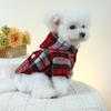 Pet Circle, Pet Clothes, Dog and Cat Clothing, Autumn and Winter Warm Red Plaid Trench Coat