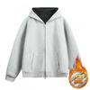Unisex Oversized Hooded Zip-Up Sweatshirt Vintage Streetwear Casual Pullover Jacket