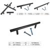 Sleek Black Stainless Steel T Bar Handles For Stylish Kitchen Cabinet Drawer Knobs