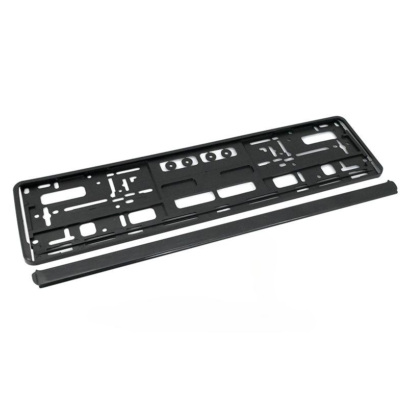 European License Plate Frame ABS- Plastic Material Black European License Plate Cover Effect Number Plate Surrounds Holder Frame